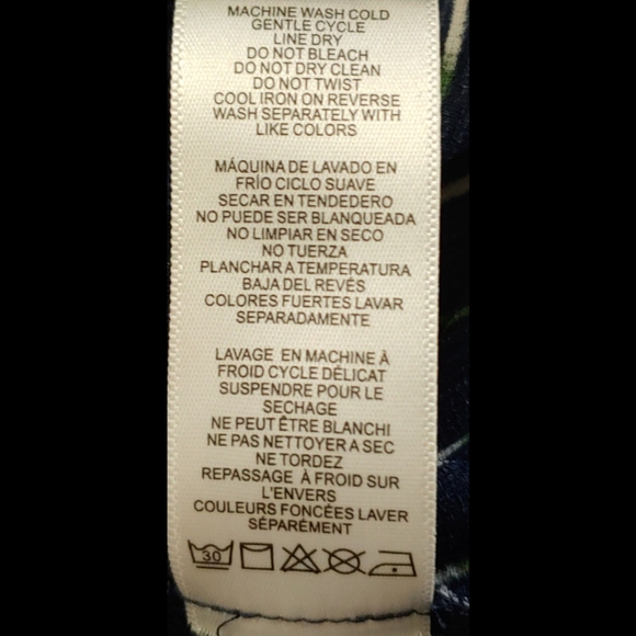 Simply Noelle Blue White Green Stripe Tunic Top /Cover Size L/XL 12-14 - Picture 9 of 9